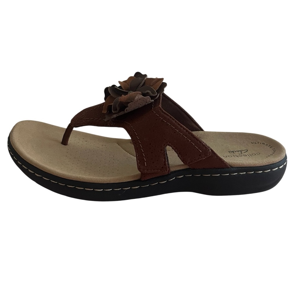 Clark’s Ultimate Comfort Women's Brown Flower Slip on Sandals 7M Boho